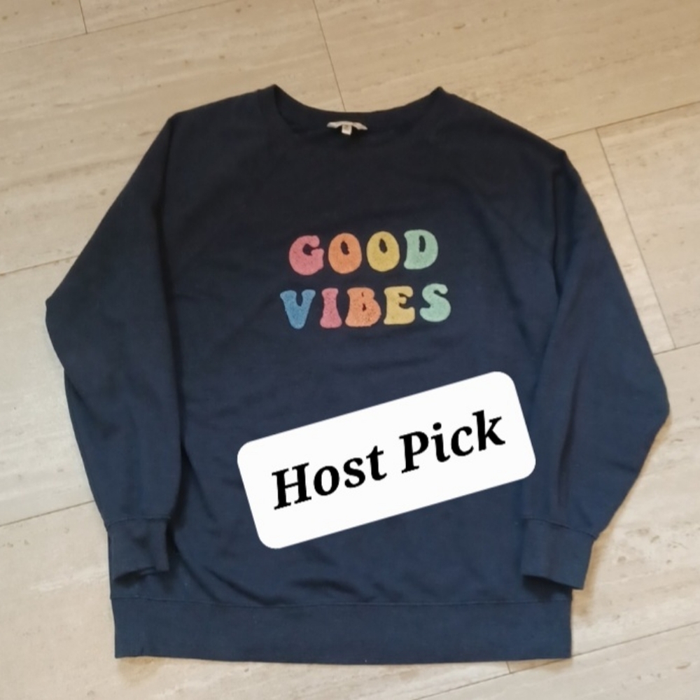 Wildfox Good Vibes Oversized Sweatshirt - Picture 1 of 6
